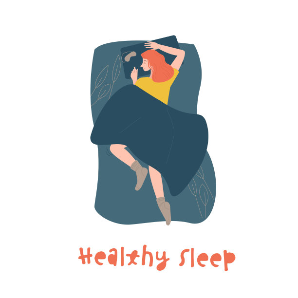 年轻女子安详地睡在她舒适的床上图片下载