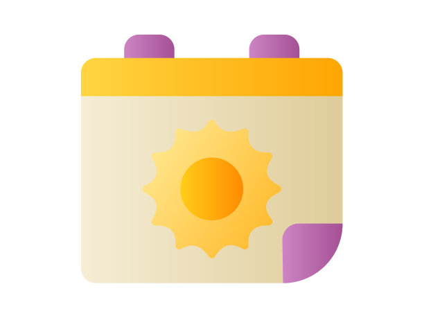 夏季日期时间单孤立的图标图片下载