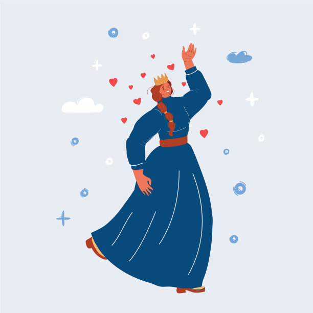 女王被隔离在白色上图片下载