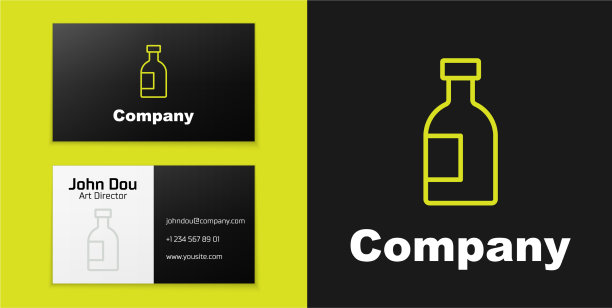 标识线玻璃瓶伏特加图标孤立图片下载