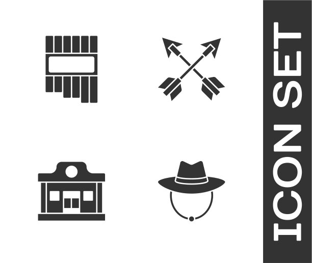 集西部牛仔帽pan长笛狂野西部图片下载