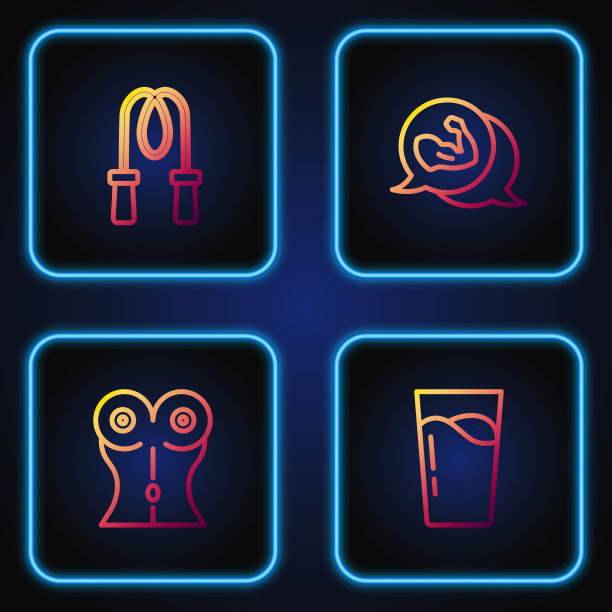 设线玻璃与水女子腰跳绳图片下载