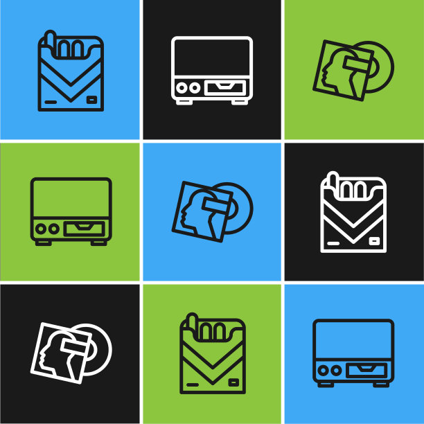 排烟盒、黑胶碟和旧烟盒图片下载