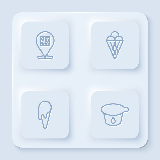 把奶酪冰淇淋放在华夫饼筒里图片下载