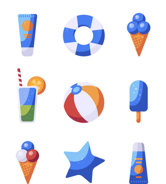 夏日沙滩的图标图片下载