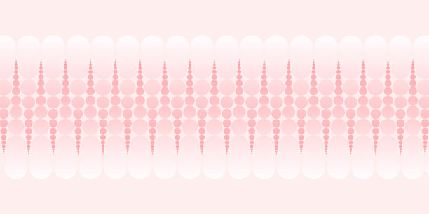 抽象圆和圆点图案粉彩三维插图图片下载