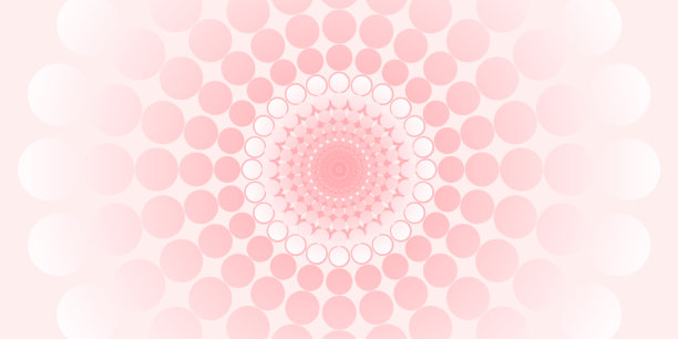 抽象圆和圆点图案粉彩三维插图图片下载