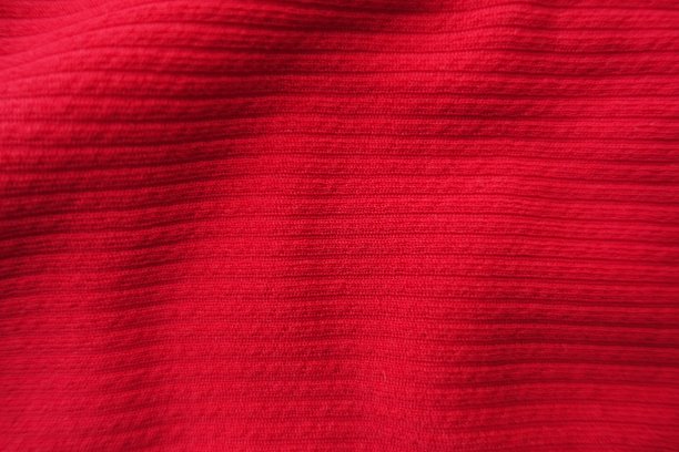 表面由上而下为鲜红色罗纹锦纶织物图片下载