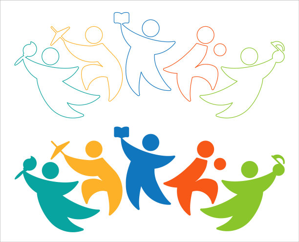 图标轮廓和形状创造性的人艺术家图片下载