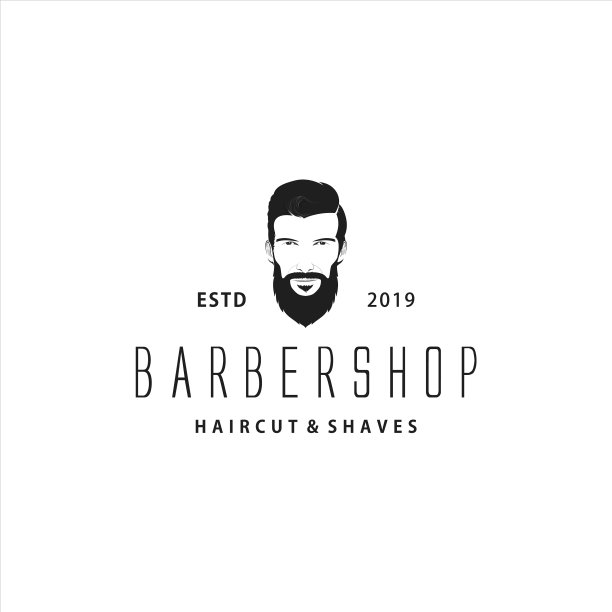 理发店和男士理发标志设计图片下载