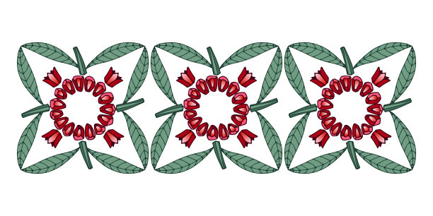 红石榴籽叶花点缀图片下载