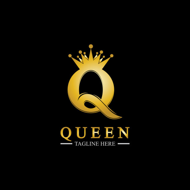 字母q女王的标志设计灵感为图片下载