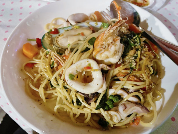 辣海鲜意大利面图片下载