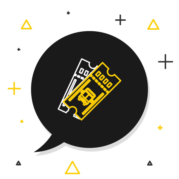 线路巴士票图标孤立在白色背景图片下载