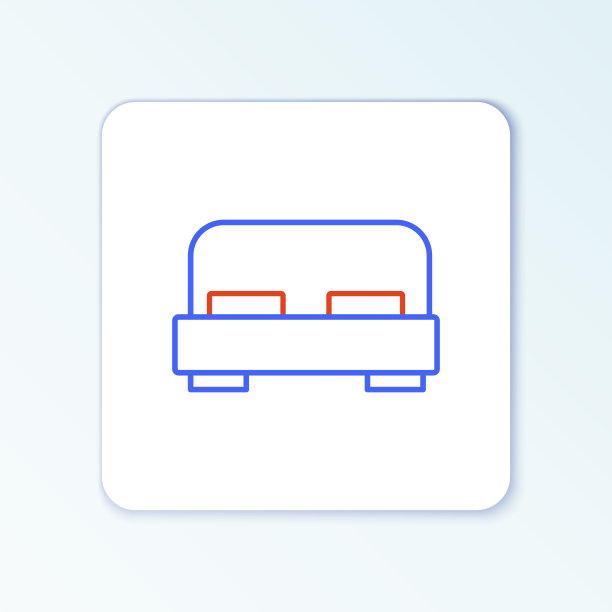 线大床为两人或一人icon隔离图片下载