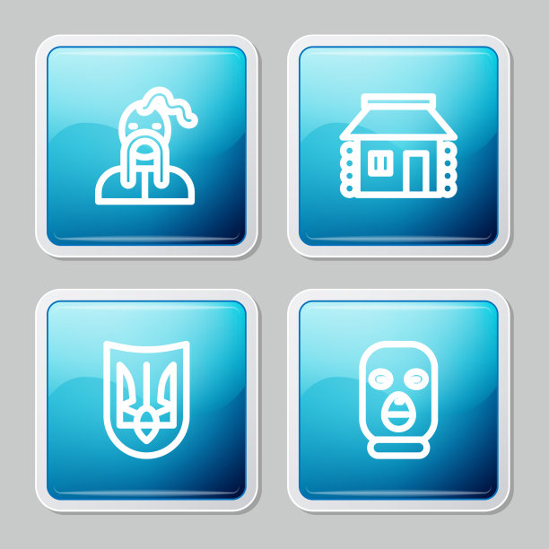 设线乌克兰哥萨克家三叉戟和图片下载