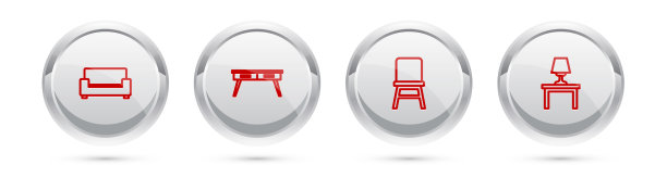 套线沙发、办公桌、椅子和台灯图片下载