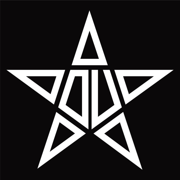 OU标志星形设计模板图片下载