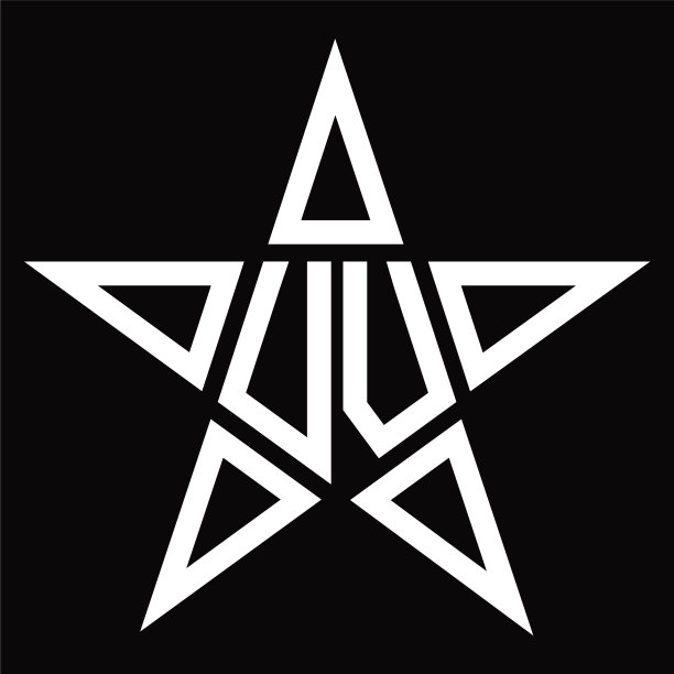 UV字母星形设计logo模板图片下载