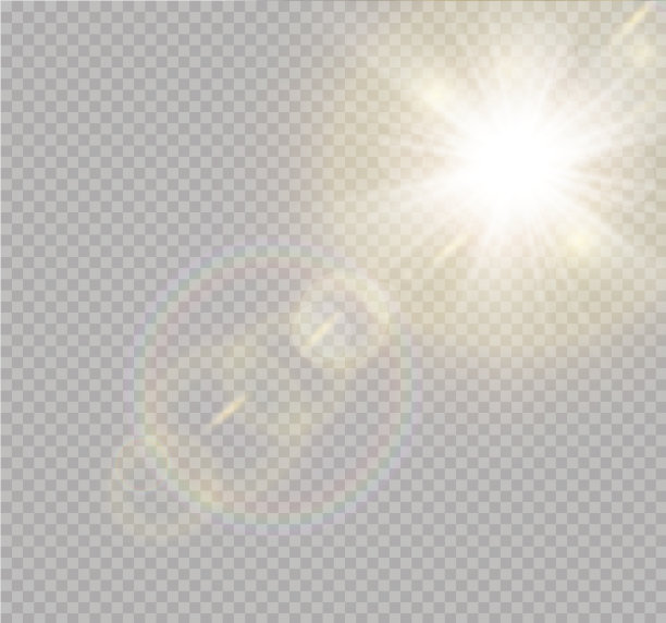 阳光镜头特殊闪光效果阳光。图片下载