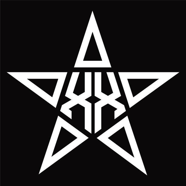 XX标志星星形状设计模板图片下载