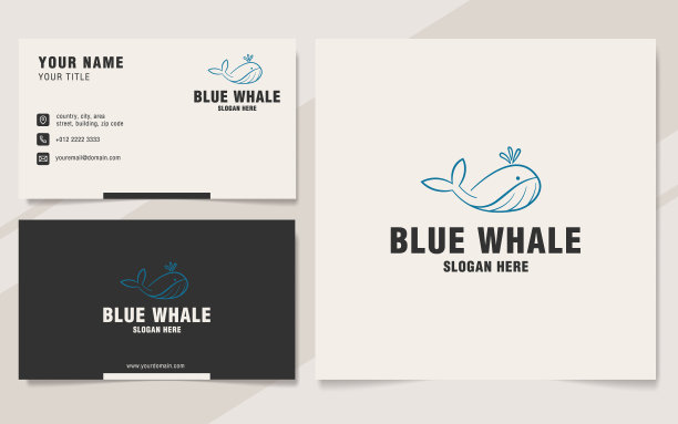 蓝鲸徽模板上的字母组合风格图片下载