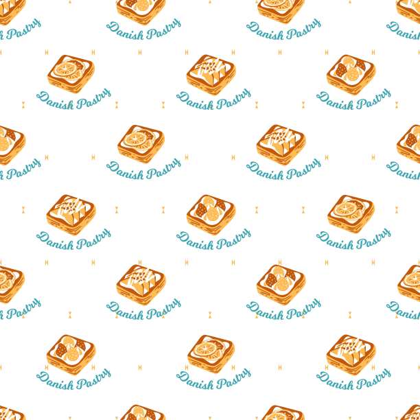 甜水果糕点矢量图形插图无缝模式图片下载