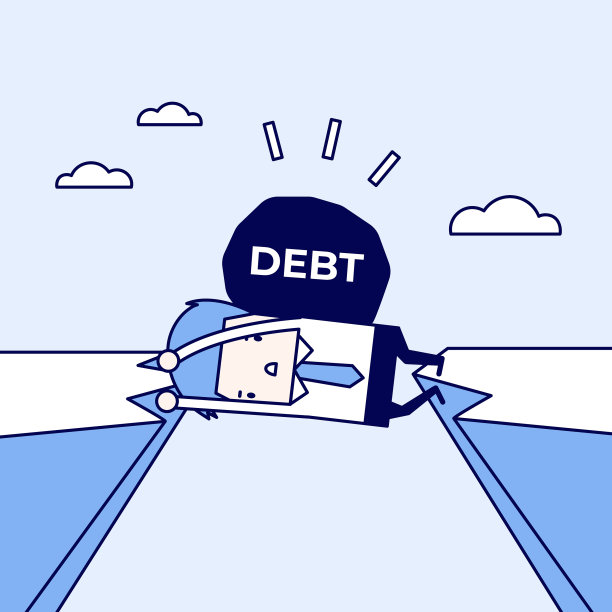 一个欠债跌入悬崖的商人图片下载