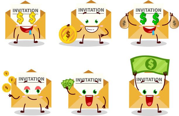 邀请留言卡通人物带可爱图片下载