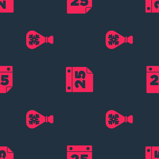 设圣诞老人包，礼物和日历无缝对接图片下载