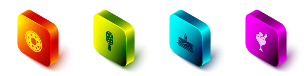 烘烤等距甜甜圈冰淇淋蛋糕图片下载