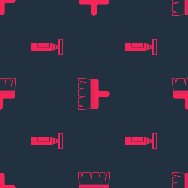 设置标记笔和油漆刷无缝模式图片下载