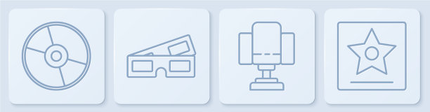 设置线CD或DVD光盘导演电影椅子3d图片下载