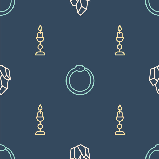 设行魔法石，燃烧蜡烛和衔尾蛇图片下载