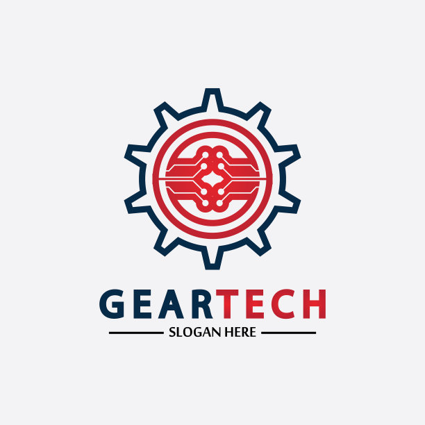 技术齿轮标志设计模板技术标志图片下载