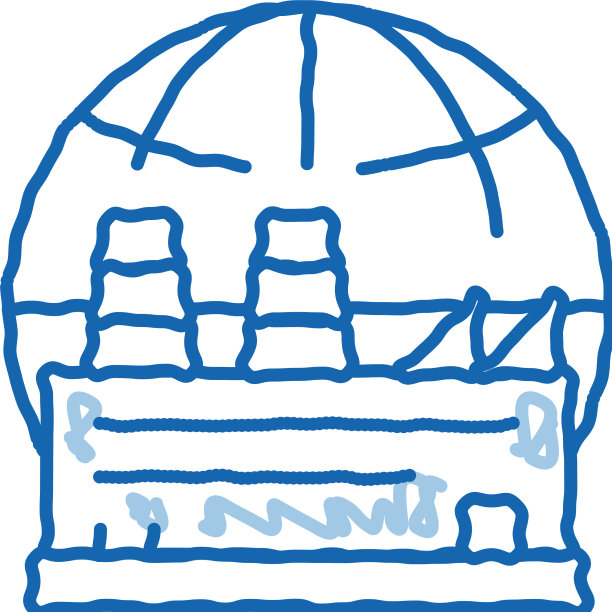 工业工厂星球涂鸦图标手绘图片下载