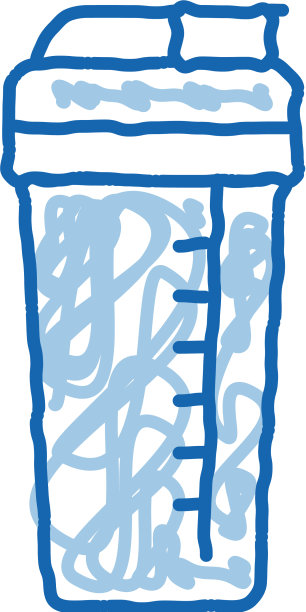 运动杯设备摇壶涂鸦图标手绘图片下载