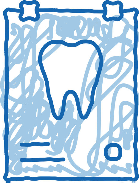 牙科x光图像口腔学涂鸦图标手图片下载