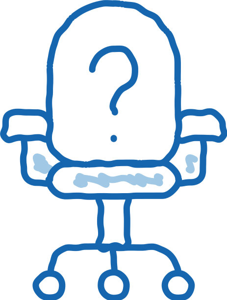 办公室椅子和问号求职图片下载