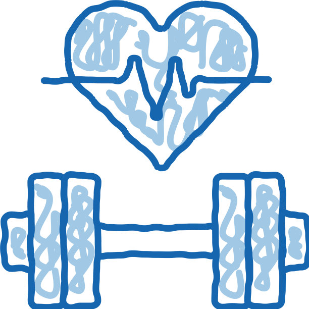 有氧训练生物黑客涂鸦图标手绘图片下载
