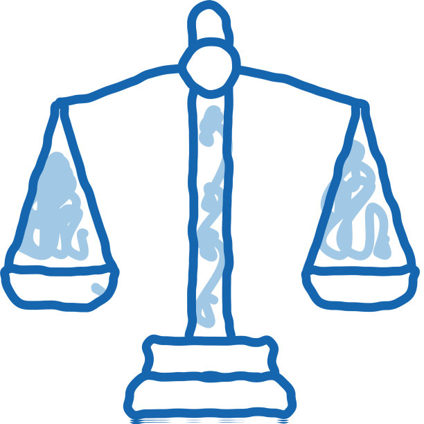 女证人的法律和审判涂鸦图标的手图片下载