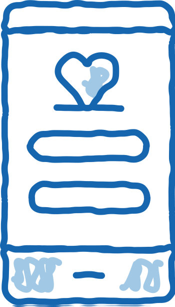 爱情连接涂鸦图标手绘图片下载