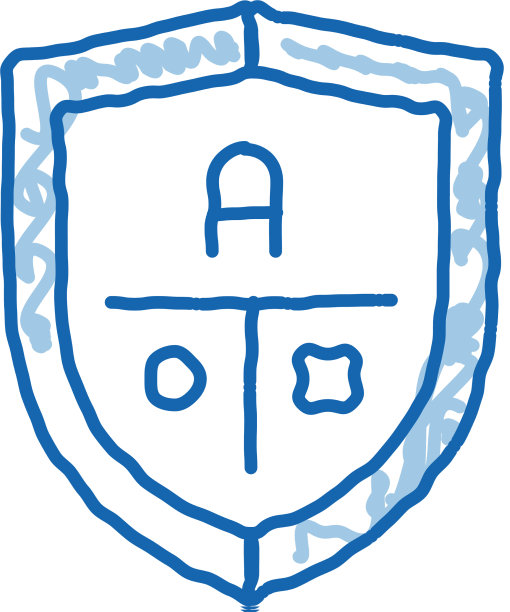 学院会徽标志涂鸦图标手绘图片下载