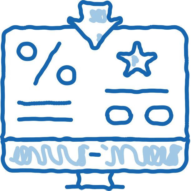 奖金百分比电脑信息涂鸦图标图片下载