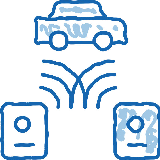 代码汽车抓手涂鸦图标手绘图片下载