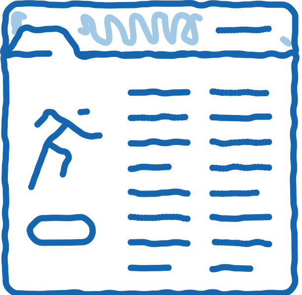 运动员信息文件文件夹涂鸦图标图片下载