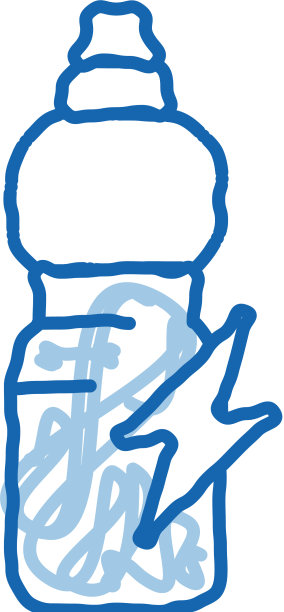 能量饮料在瓶涂鸦图标手绘图片下载