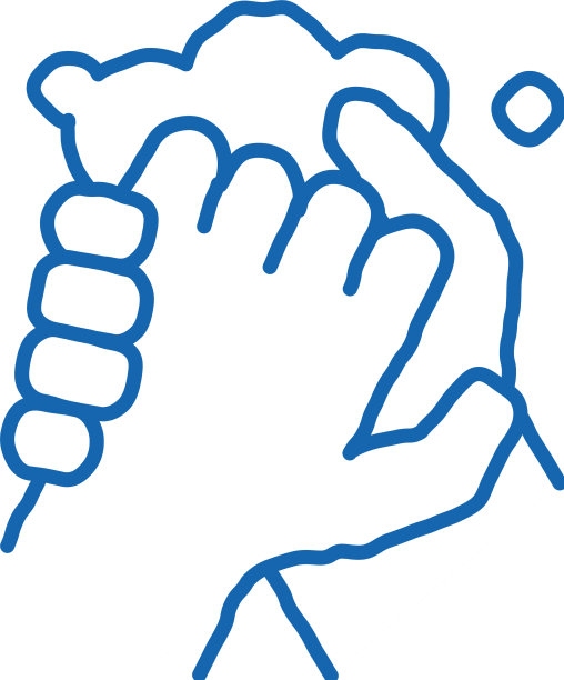 双手用肥皂洗手涂鸦图标手绘图片下载