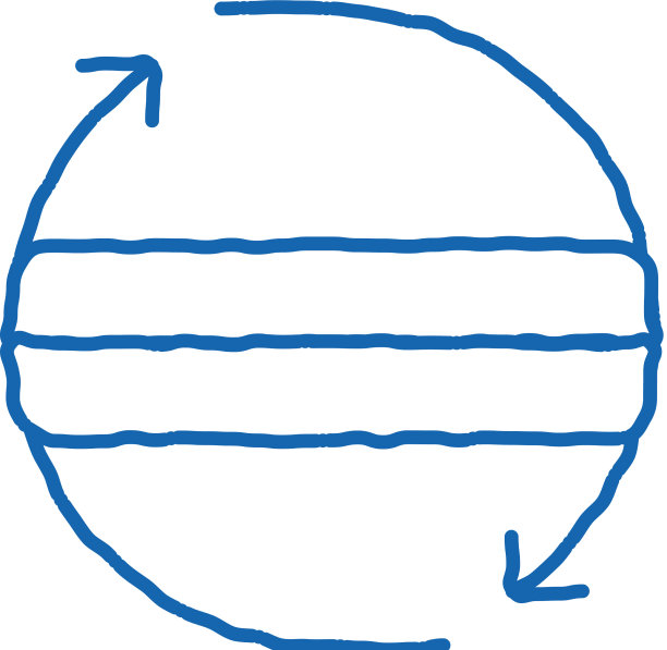 床垫两面箭头涂鸦图标手绘图片下载
