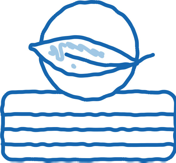 床垫自然树叶涂鸦图标手绘图片下载